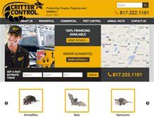 Tablet Screenshot of crittercontroldallas.com